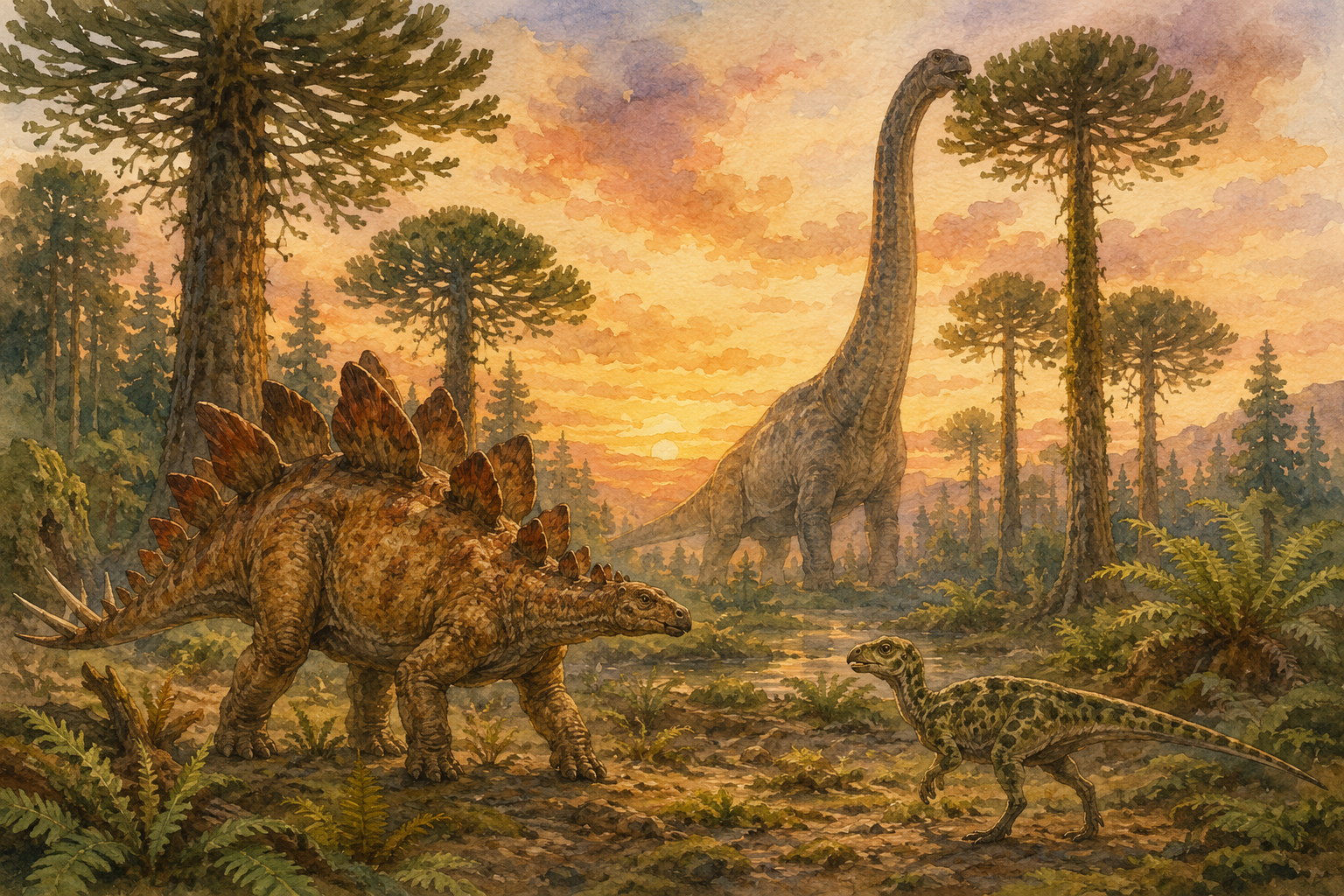 Tipos de dinosaurios herbívoros: saurópodos, ceratópsidos, hadrosáuridos, estegosáuridos y anquilosáuridos
