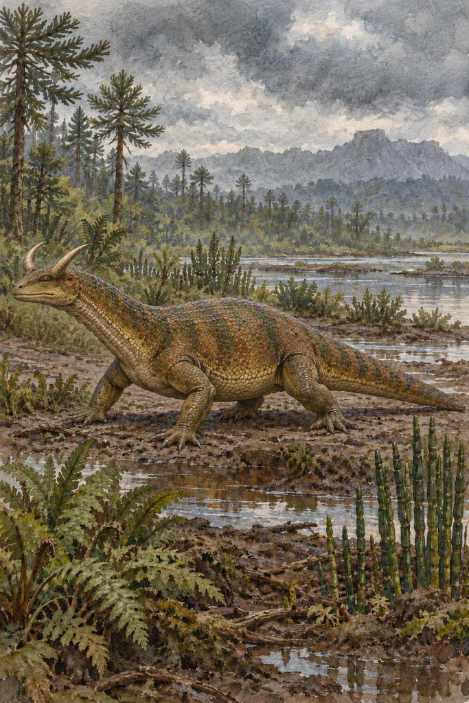 reptil-prehistorico-con-cuernos-Shringasaurus indicus - mundodinos.com